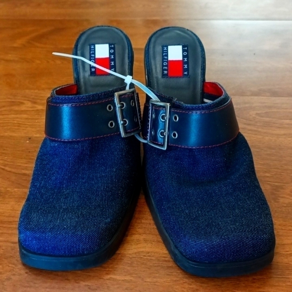 Tommy Hilfiger Denim Blue Clogs women size 7m